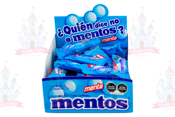 Mentos Bipieza Menta Display 1040 Pzas El Castillo Del Dulce 7597