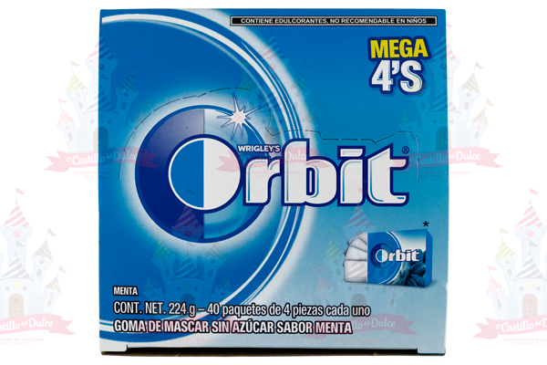 CHICLE 4P ORBIT MENTA 24/40 WRIGLEYS