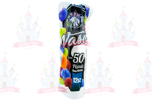 Vasos Desechables Transparentes Reyma Para Fiesta #12 50pz