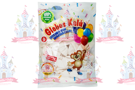 GLOBO DEC #9 BLANCO 50/50PZA KALU