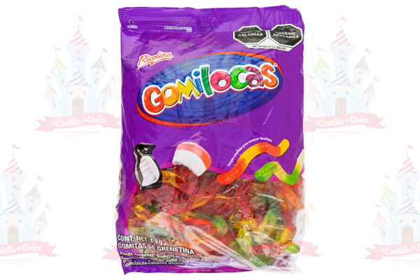 GOMITAS GUSANOS BICOLOR 10/1 KG RICOLINO – EL CASTILLO DEL DULCE