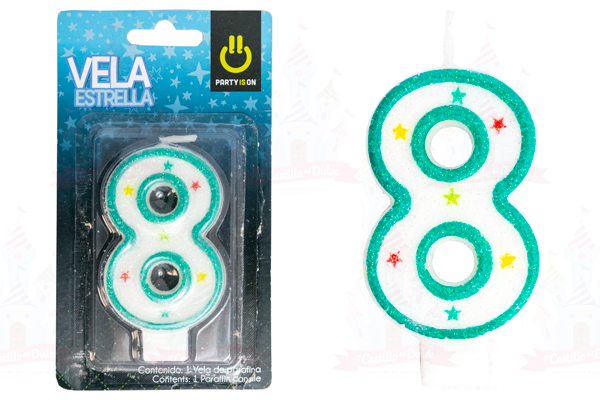 VELA ESTRELLA AZUL # 8  12/1 PZ FAB SELECTA