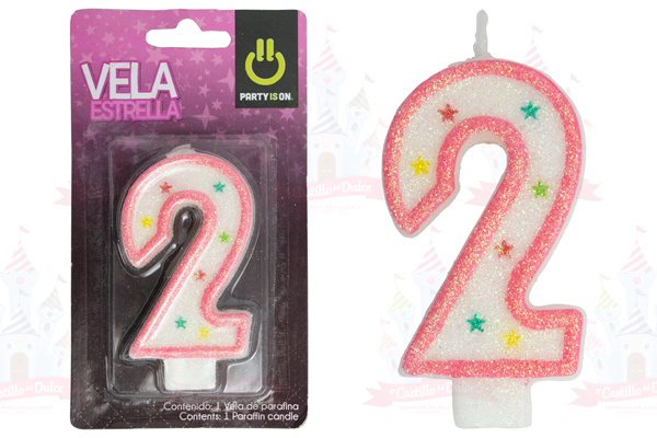 VELA ESTRELLA ROSA # 2  12/1 PZ FAB SELECTA